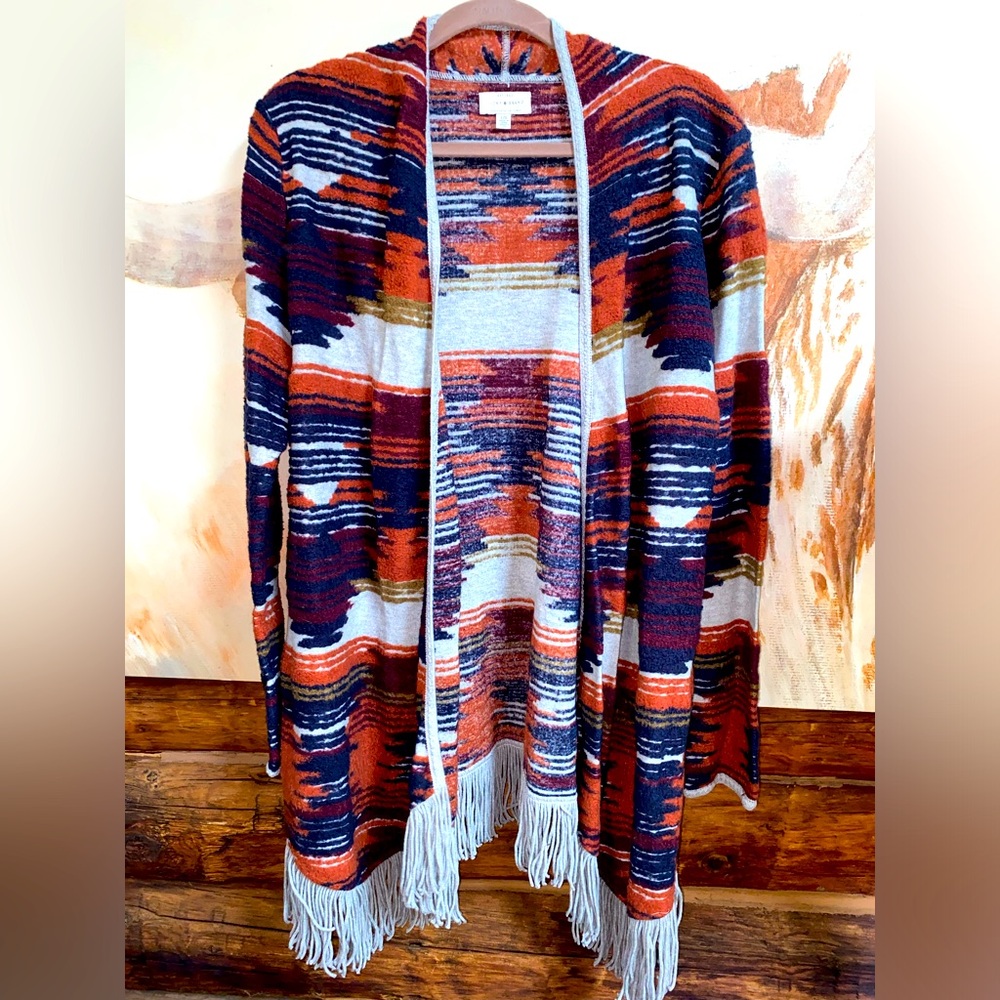 Lucky brand tassel cardigan long
